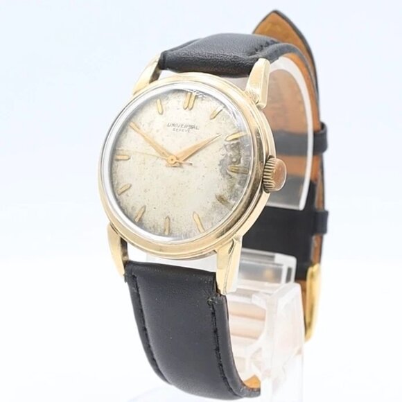 Vintage Universal Geneve Dress Men\'s Mechanical Wristwatch 231 Steel & 10k GF